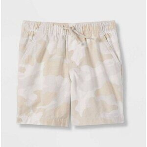 Cat & Jack Toddler Boys Camo Woven Pull-On Shorts Cream 2T